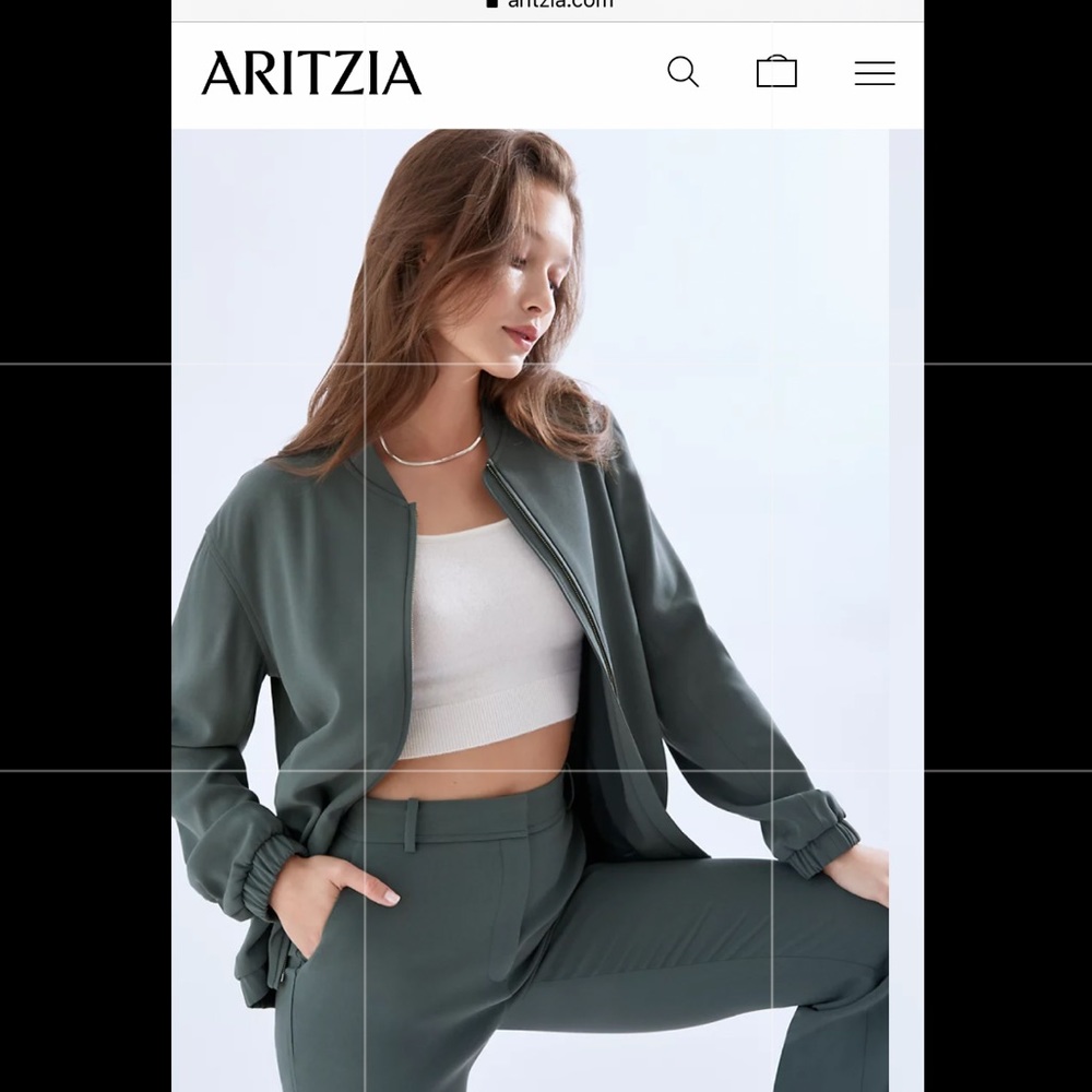 Aritzia Babaton Bomber Jacket Army Green NWOT